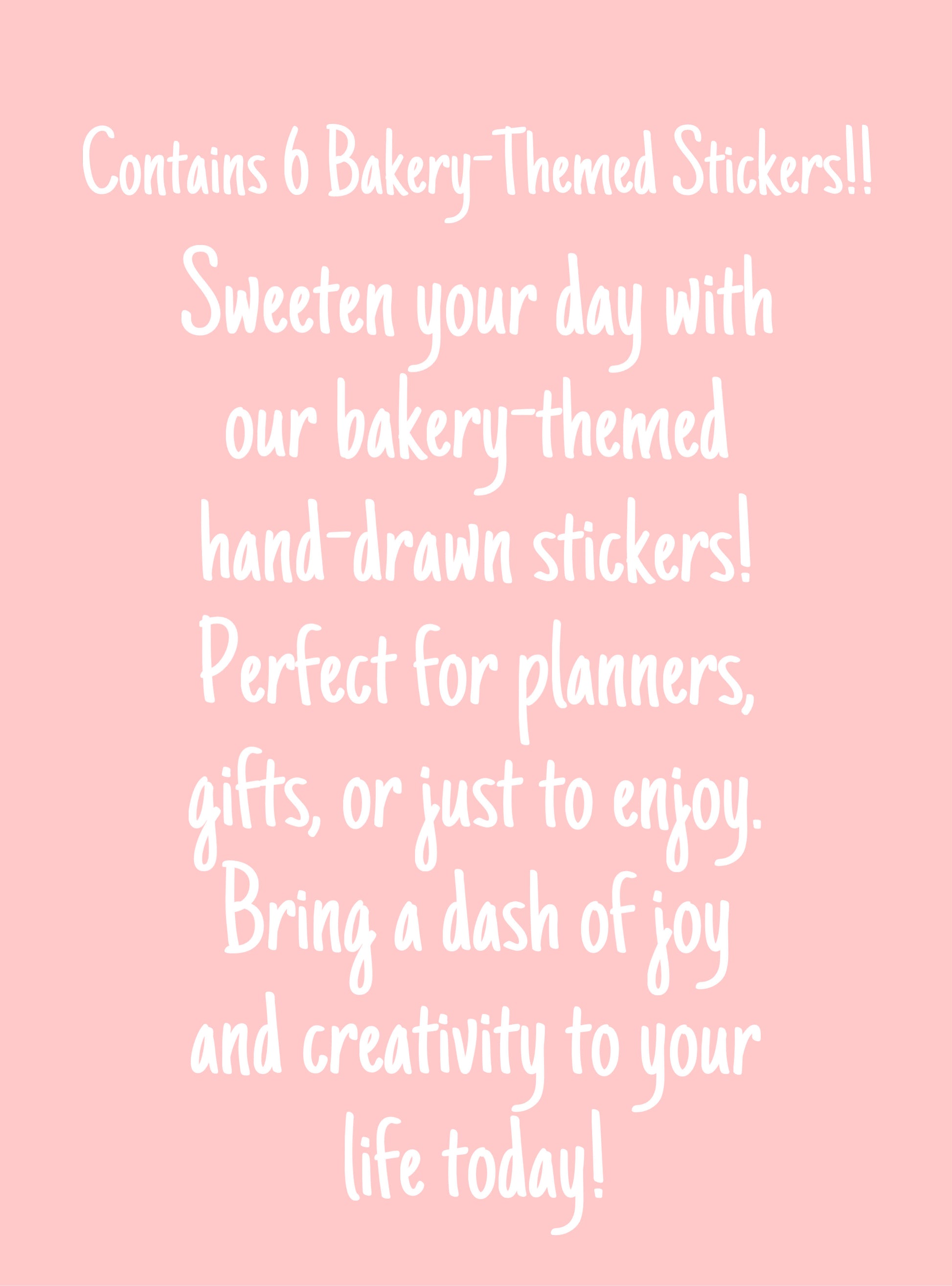 Bakery Delights Sticker Sheet - Cute Handmade stickers