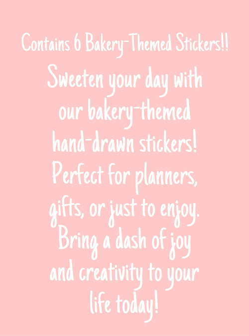 Bakery Delights Sticker Sheet - Cute Handmade stickers