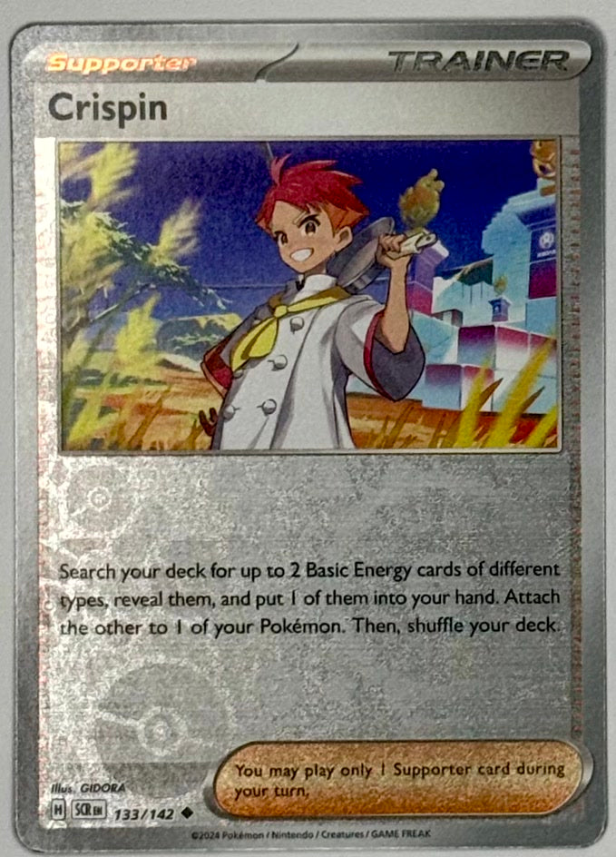 Crispin Reverse Holo 133/142 SCR: Stellar Crown Pokemon